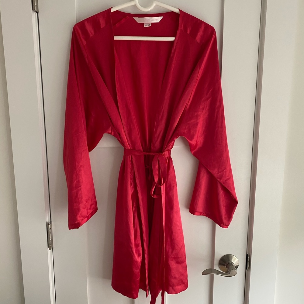 Victoria’s Secret Red Silk Robe